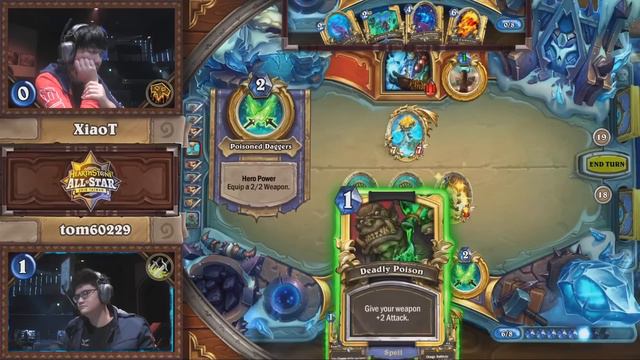 Hearthstone All-Star Invitational Ro16: XiaOt vs tom60229 | Day 1 Playoffs смотреть онлайн