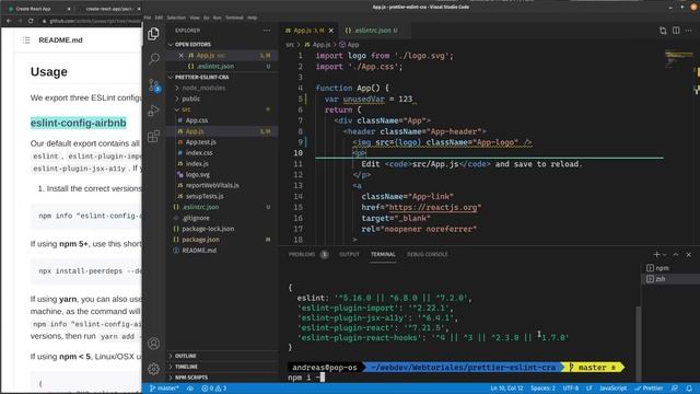 Configuración en Create React App - Curso de ESLint y Prettier #08 смотреть онлайн