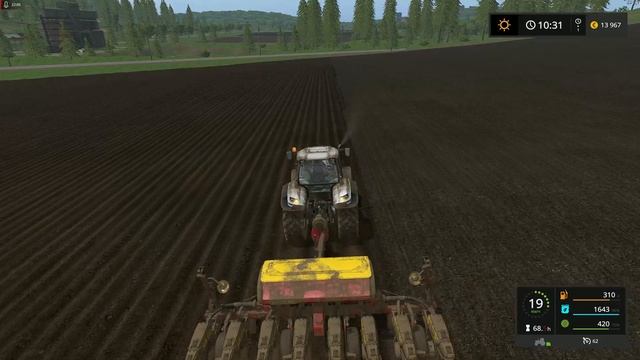 Farming Simulator 17 ➣ Прохождение • Sosnovka. Часть 453. Посев Подсолнуха на своём большом поле смотреть онлайн