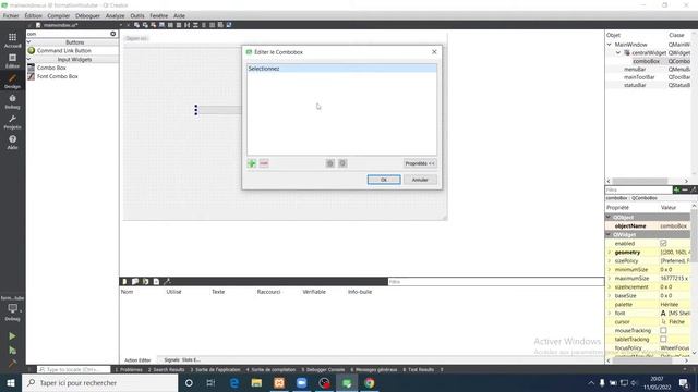 Remplir un comboBox manuellement | Qtcreator смотреть онлайн