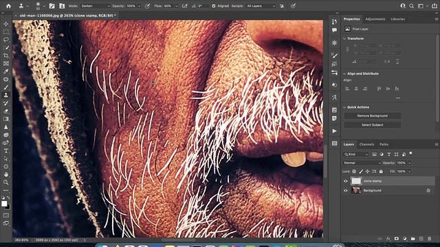 How To Remove Facial Hair In Photoshop (1 Min) | Remove Beard, Stubble смотреть онлайн