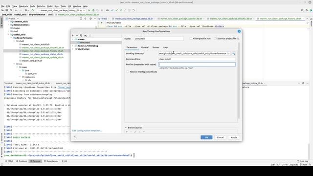 Liquibase maven plugin goals:update, dropAll, history, status, rollback by count. L32 смотреть онлайн