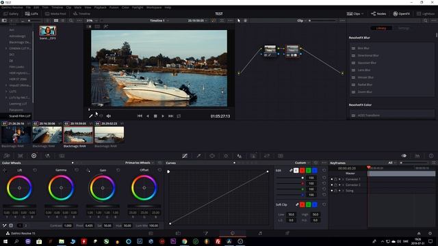 2 node cinematic colorgrading in davinci resolve смотреть онлайн