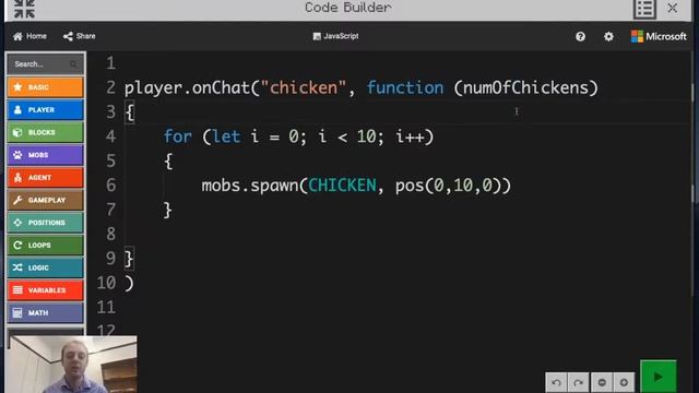 MEE04.1 ChickenRainEnhanced (Javascript coding in Minecraft Education) смотреть онлайн