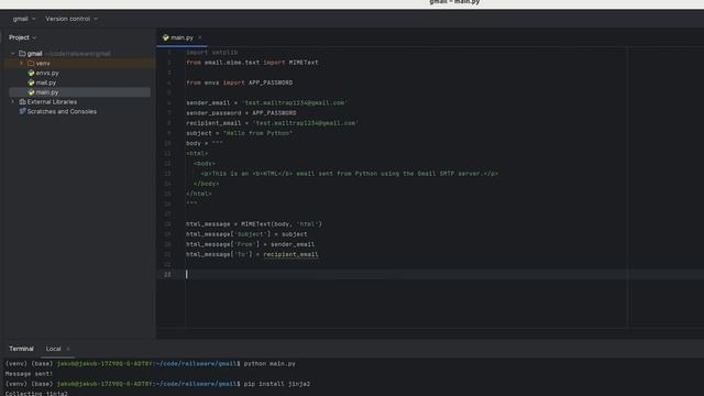 Send Email in Python with Gmail 2023 - Tutorial by Mailtrap смотреть онлайн