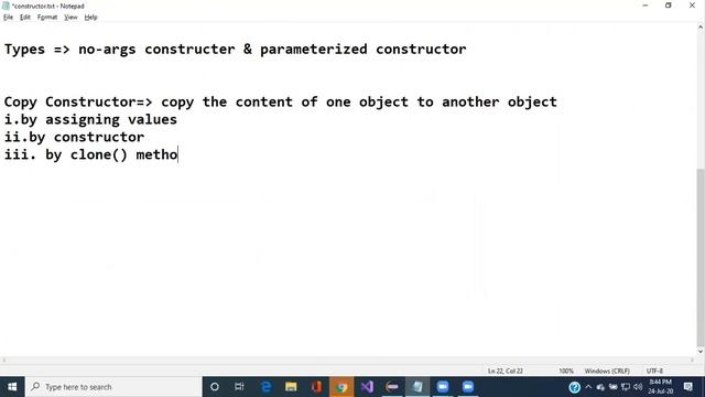 Constructor in JAVA(part-2) | Copy Constructor by clone() method смотреть онлайн