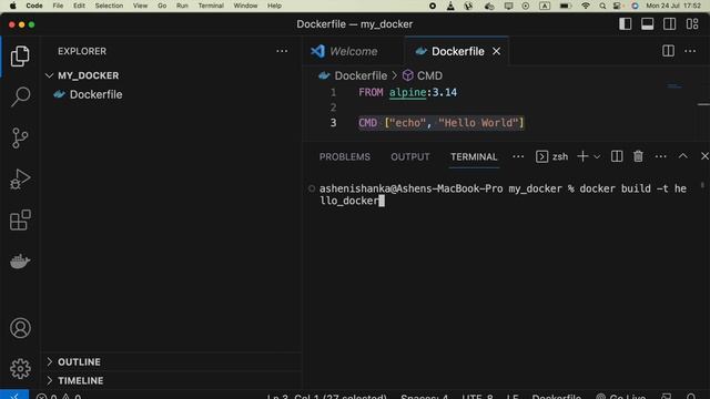 Docker Hello World Tutorial: Building a 'Hello, World!' Application with Alpine Linux смотреть онлайн