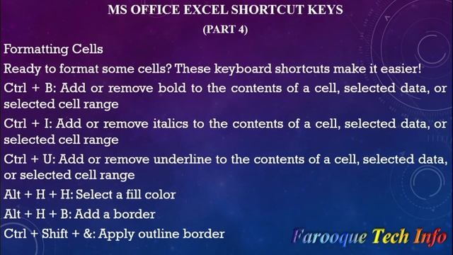 Microsoft office Excel shortcut keys part - 04__1080p |Ms office excel shortcut keys full HD video смотреть онлайн