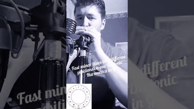 Minor blues in 5 pos. One Diatonic Harmonica in G смотреть онлайн