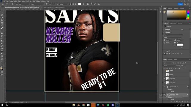 Making A Magazine Style Sports Design in Photoshop | Timelapse смотреть онлайн