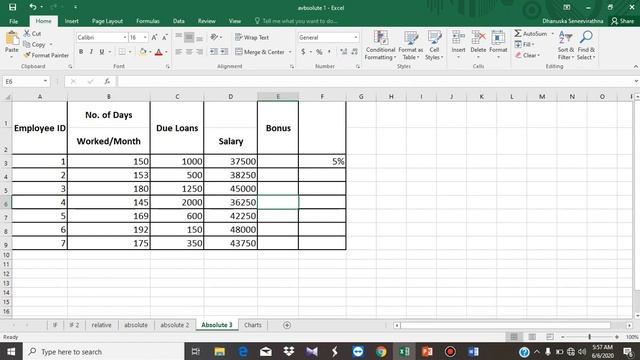 Absolute & relative cell address in Excel OL ICT | Sinhala смотреть онлайн