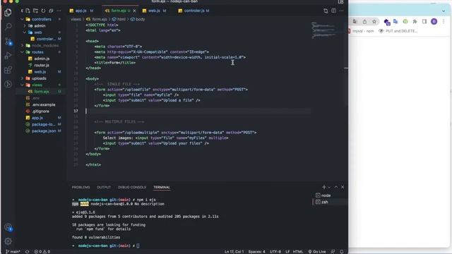 #6 Upload File trong Express | NodeJS & Express & MySql смотреть онлайн