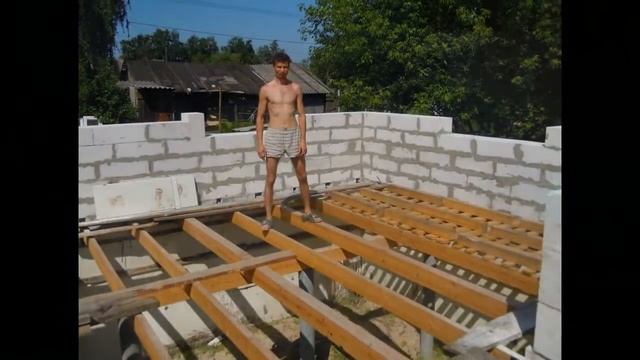 Строительство дома .Фундамент Несъёмная опалубка. Газосиликат. смотреть онлайн