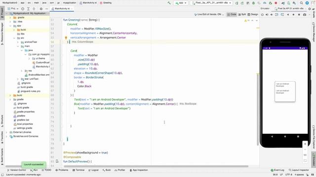How to use Card in jetpack compose & its properties, Android Development Basics in Jetpack compose. смотреть онлайн