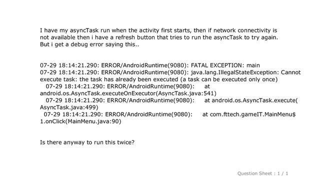 Android : How to run the same asynctask more than once? смотреть онлайн