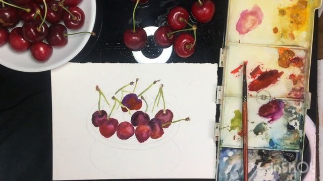 Как нарисовать ЧЕРНУЮ АКВАРЕЛЬ. #День 1.#акварельдляначинающих #урокирисования #мастеркласс смотреть онлайн