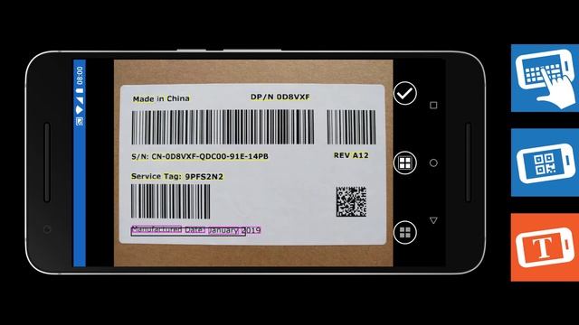Android Keyboard with Scanners for Barcodes, QR Codes, Text (OCR) and NFC Tags смотреть онлайн