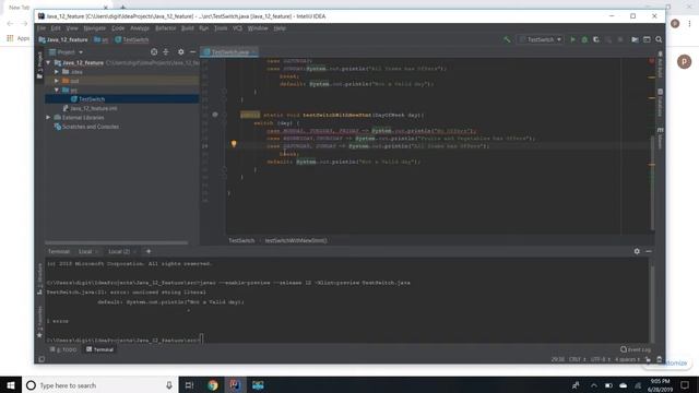 Java 12 Switch Expression смотреть онлайн