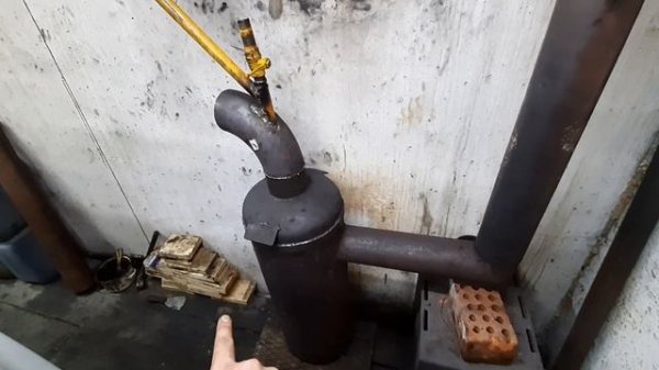 Печь на отработке из газового баллона без наддува.  Доработки.