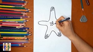 Как нарисовать морскую звезду. Онлайн-школа рисования «Малевашки»