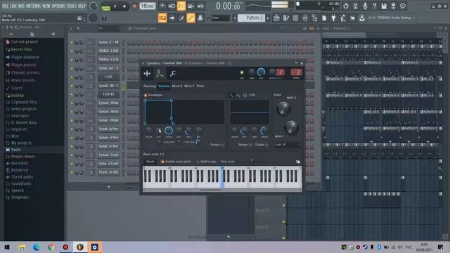 Как сделать короткий или длинный бас в FL Studio из семпла, Envelope смотреть онлайн