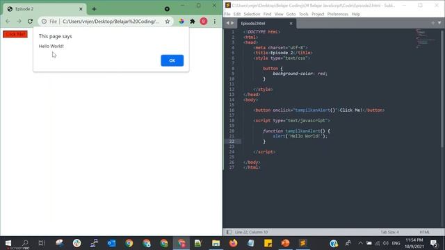 #2 Perbedaan inline, internal dan external javascript смотреть онлайн
