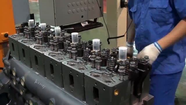 Сборка двигателя Weichai WP12.375 смотреть онлайн