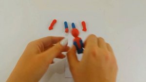Человека-Паука из пластилина.  Spiderman of plasticine.