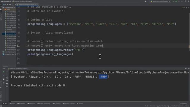 How to remove an item from a list in Python | Python tutorial for beginner смотреть онлайн