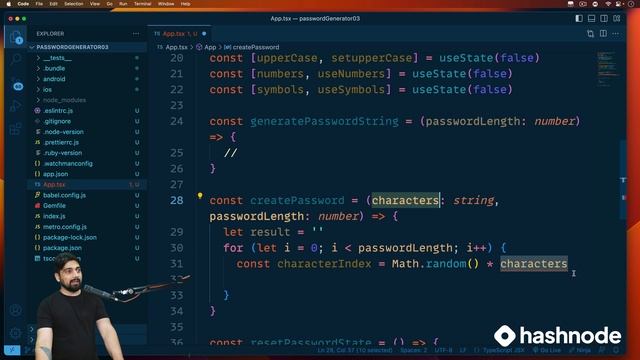 Logic to generate password React Native смотреть онлайн