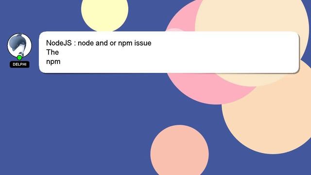 NodeJS : node and or npm issue смотреть онлайн