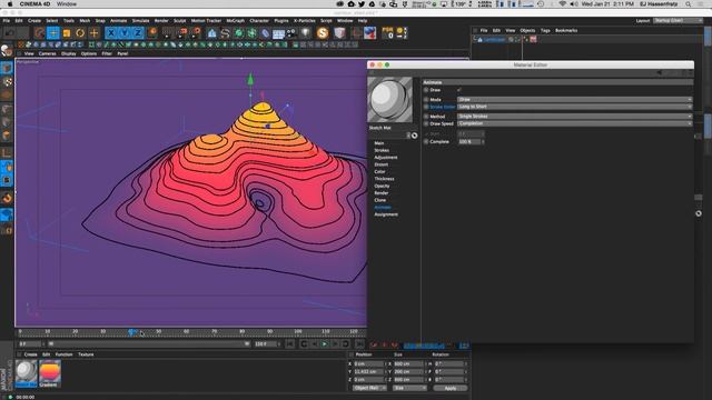 Cinema 4D Tutorial - How to Create an Elevation Map Using Cinema 4D's Sketch and Toon смотреть онлайн