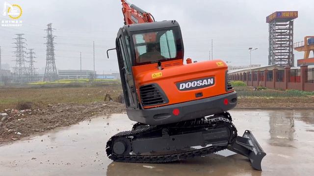Doosan DX60 mini excavator with dozer working performance | ShiWen Construction Machinery Co. смотреть онлайн