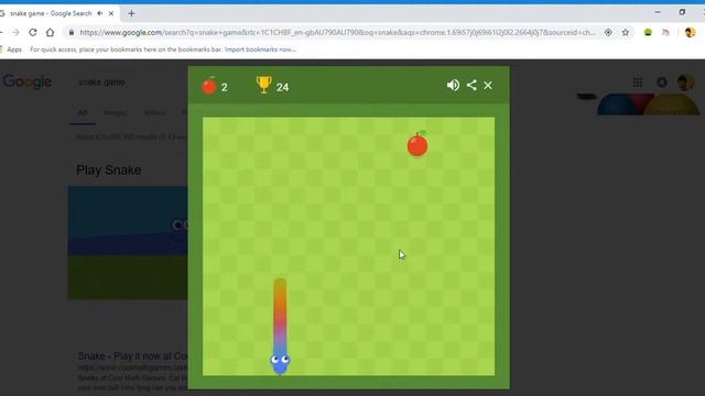 How to make your snake rainbow in the google snake game смотреть онлайн