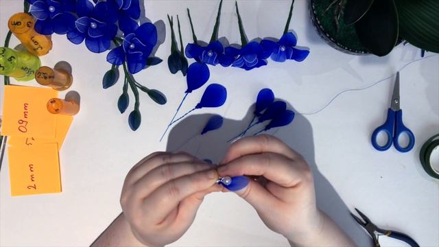 How To Make Easy Nylon Stocking Flower Step By Step ( Blue Orchid ) смотреть онлайн