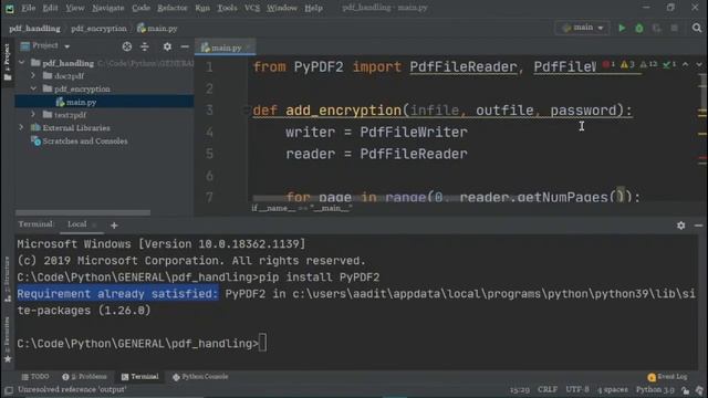 Simple PDF Encryption Code using Python смотреть онлайн
