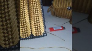 сумка на пластиковой канве и ленточный шнур