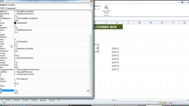 MS Excel ActiveX: How to create combobox dropdown list. смотреть онлайн