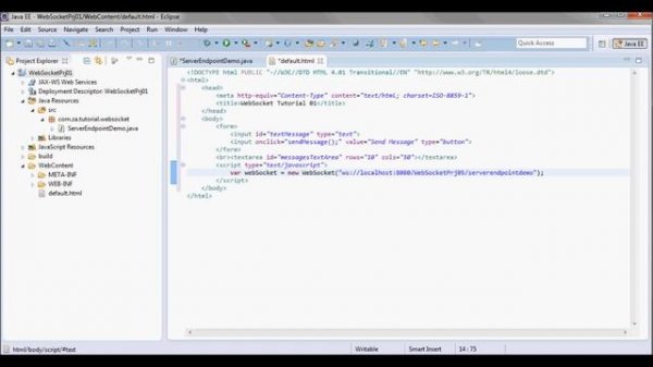 WebSocket (Tutorial 01 - Java Server + JavaScript Client + GlassFish 4.0 + JDK 1.7)