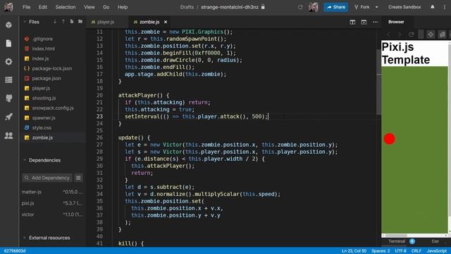 PixiJS Tutorial 10 - Zombies are attacking! смотреть онлайн