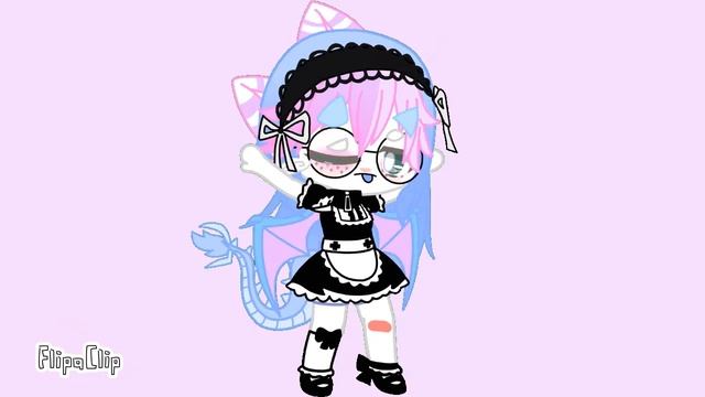 суть тренда одеть и станцевать в костюме горничной Gacha Club смотреть онлайн