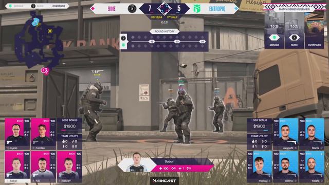 9INE проти Entropiq | Мапа 3 Overpass | YaLLa Compass Spring 2024 Contenders смотреть онлайн