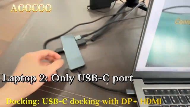How to connect USB-C laptops to dual monitor Displayport HDMI KVM Switch? смотреть онлайн