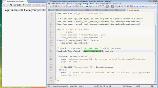 PHP & MySQL Register User Login part 6 of 8 смотреть онлайн