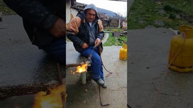 Как се угъва желязо,,арматура,,номер 14 с горелка. смотреть онлайн