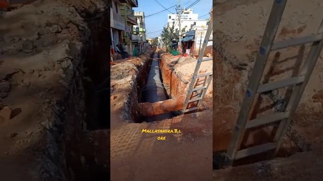 Mallasandra B,lore Water Pipeline Work