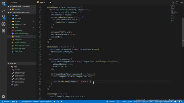 SUBIR IMÁGENES A FIREBASE Y DESCARGARLAS - React Native, Expo y Firebase ✅ смотреть онлайн