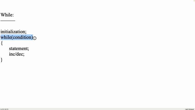 While loop Statement in C | Increment and Decrement Operators in C смотреть онлайн
