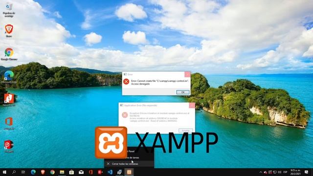Solucion Error: Cannot create file "C:\xampp-control.ini Acceso denegado смотреть онлайн