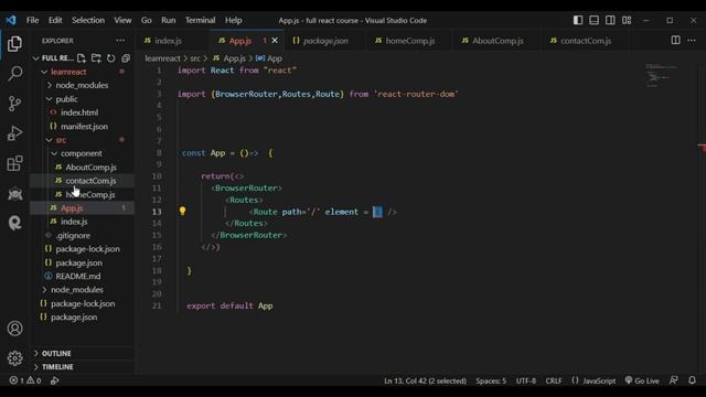 React Js Tutorial - Learn React Router Dom | React Tutorial For Beginners смотреть онлайн